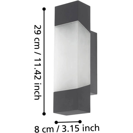 EGLO Gorzano 97222 LED-Außenwandleuchte - schwarz - Dealoase