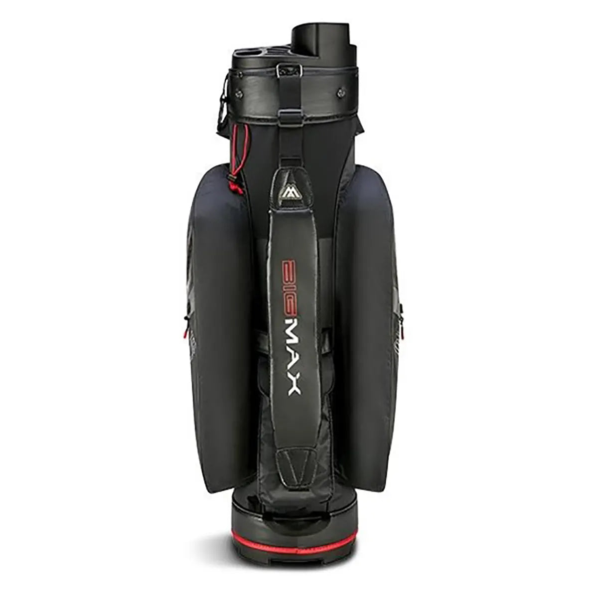 Die BIG MAX AQUA Silencio 4 Cartbag Golftasche in schwarz bietet wasserdichten Schutz, gepolsterte Seitenfächer, Silent Organizer Top und markantes BIG MAX Branding - für stilvolle Organisation auf dem Golfplatz.