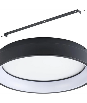 Die EGLO Connect LED-Deckenleuchte – schwarz von EGLO verfügt über eine schwarze Oberfläche und einen weißen Lichtdiffusor sowie eine mitgelieferte Halterung. Sie ist eine ZigBee 3.0-fähige smarte Deckenleuchte, die für moderne Innenräume konzipiert wurde.