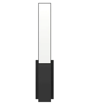 Hoher, rechteckiger Spiegel mit schwarzem, rechteckigem Sockel, von vorne vor weißem Hintergrund betrachtet. Das schlichte Design spiegelt die zeitgenössische Ästhetik wider, die auch in EGLO-Produkten wie der EGLO UGENTO LED-Außenwandleuchte – schwarz zu finden ist, und verbindet nahtlos modernen Stil mit funktionaler Eleganz.