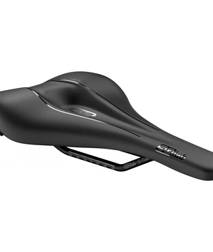 Der SQlab 612 Ergowave active Sattel in schwarz, mit schlanken Konturen und sichtbarem SQlab-Branding, eignet sich perfekt als MTB- oder Rennrad-Sattel und ist auf weißem Hintergrund abgebildet.