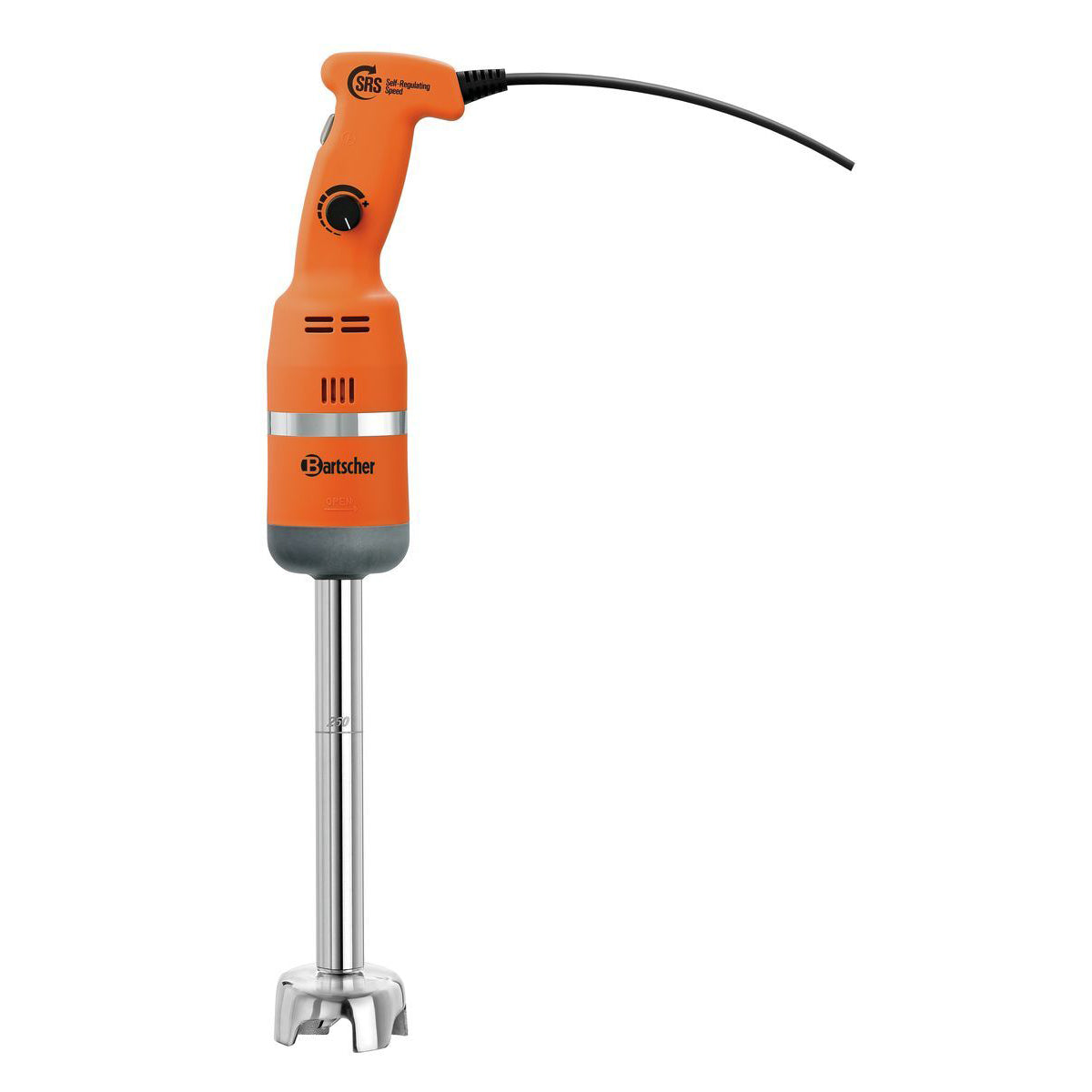 Der Bartscher Stabmixer MX 235 Plus - orange ist ein Stabmixer mit Edelstahl-Mixstab und variabler Geschwindigkeitseinstellung im orangefarbenen Design - perfekt für den professionellen Gastronomieeinsatz.