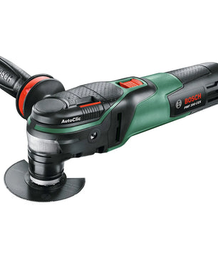 Das Bosch PMF 350 CES Multifunktionswerkzeug verfügt über ein Kreismesser, das Starlock Plus System und einen praktischen Seitenstielaufsatz.