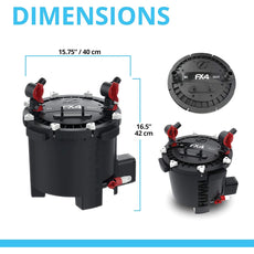 Der Fluval FX4 Kanisterfilter liefert ca. 2650 l/h für Aquarien bis zu 1000 l (30W) und ist mit Smart Pump Technology und roten Ventilen ausgestattet - eine effiziente, fortschrittliche Filterlösung von Fluval.