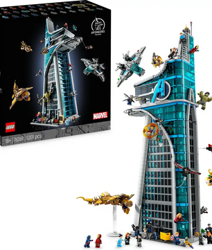 Der LEGO Marvel Super Heroes - Avengers Tower (76269) von LEGO enthält Marvel Minifiguren, die rund um den glatten, glasklaren blauen Turm in Aktion zu sehen sind - perfekt für jeden Fan und Sammler.
