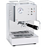 Die Quickmill Orione Modell 3000 Espressomaschine aus Edelstahl bietet eine robuste Edelstahlausführung, Druckmanometer, drei Bedientasten, Siebträgergriff und Dampflanze - alles auf einer Tropfschale für Premium-Genuss.