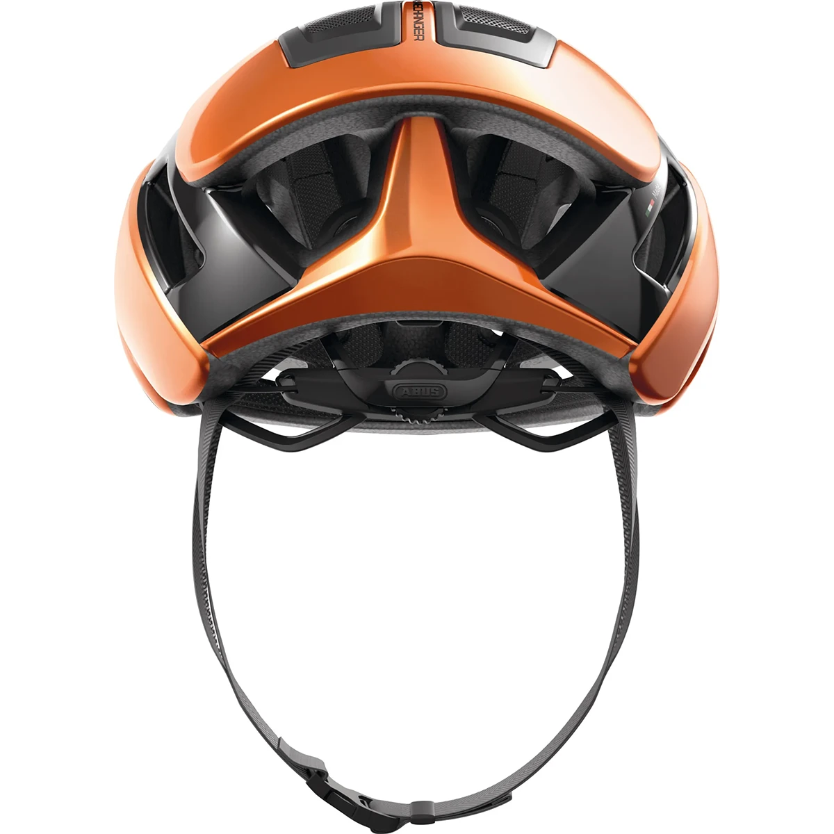 ABUS GameChanger 2.0 Aerohelm in Orange, Größe L 57–61 cm, leichter Rennradhelm mit Aero Blade und AirBoost-Belüftung