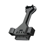 Schwarze Fahrradschlosshalterung aus Kunststoff mit eckigem Design zur Befestigung Ihres ABUS Granit Super Extreme 2500 Schlosses, abgebildet auf weißem Hintergrund.