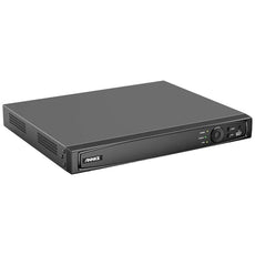 Der schwarze Annke N46PCK 16-Kanal Netzwerk-Videorecorder mit Front-LEDs und Anschlüssen eignet sich ideal für ein leistungsstarkes Videoüberwachungssystem.