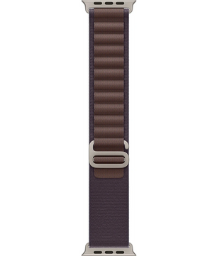 Apple Alpine Loop 49 mm Armband in Indigo Größe M mit Titan-G-Haken, robustes Nylon-Sportband für Apple Watch Ultra