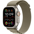 Apple Alpine Loop 49 mm Armband in Olive Größe S mit Titan-G-Haken, robustes Sportarmband für Apple Watch Ultra
