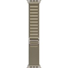 Apple Alpine Loop 49 mm Armband in Olive Größe S mit Titan-G-Haken, robustes Sportarmband für Apple Watch Ultra