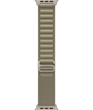 Apple Alpine Loop 49 mm Armband in Olive Größe S mit Titan-G-Haken, robustes Sportarmband für Apple Watch Ultra
