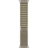 Apple Alpine Loop 49 mm Armband in Olive Größe S mit Titan-G-Haken, robustes Sportarmband für Apple Watch Ultra