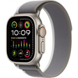 Apple Trail Loop 49 mm Armband in Grün/Grau Größe S/M, leichtes Nylon-Sportband mit Klettverschluss für Apple Watch Ultra