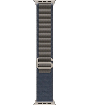 Apple Alpine Loop 49 mm Armband in Blau Größe M mit Titan-G-Haken, robustes Smartwatch-Band für Apple Watch Ultra