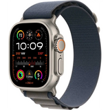Apple Alpine Loop 49 mm Armband in Blau Größe M mit Titan-G-Haken, robustes Smartwatch-Band für Apple Watch Ultra