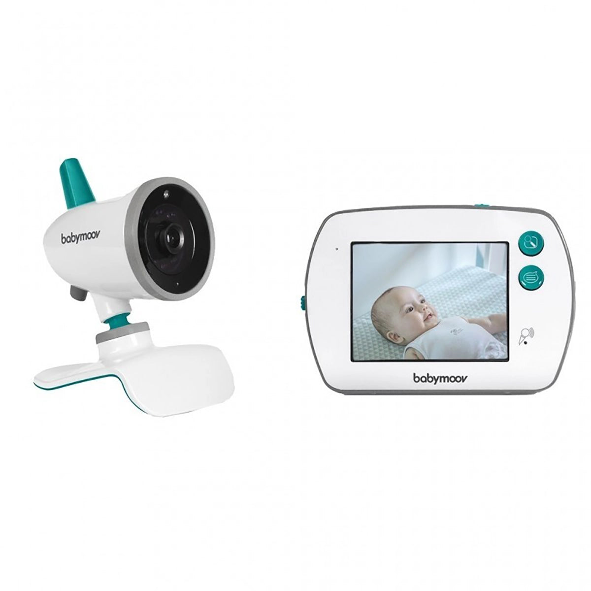Das Babymoov YOO-Feel Video-Babyphone (weiß) von Babymoov mit Nachtsichtkamera und Bildschirm ermöglicht eine sichere Babyüberwachung rund um die Uhr.
