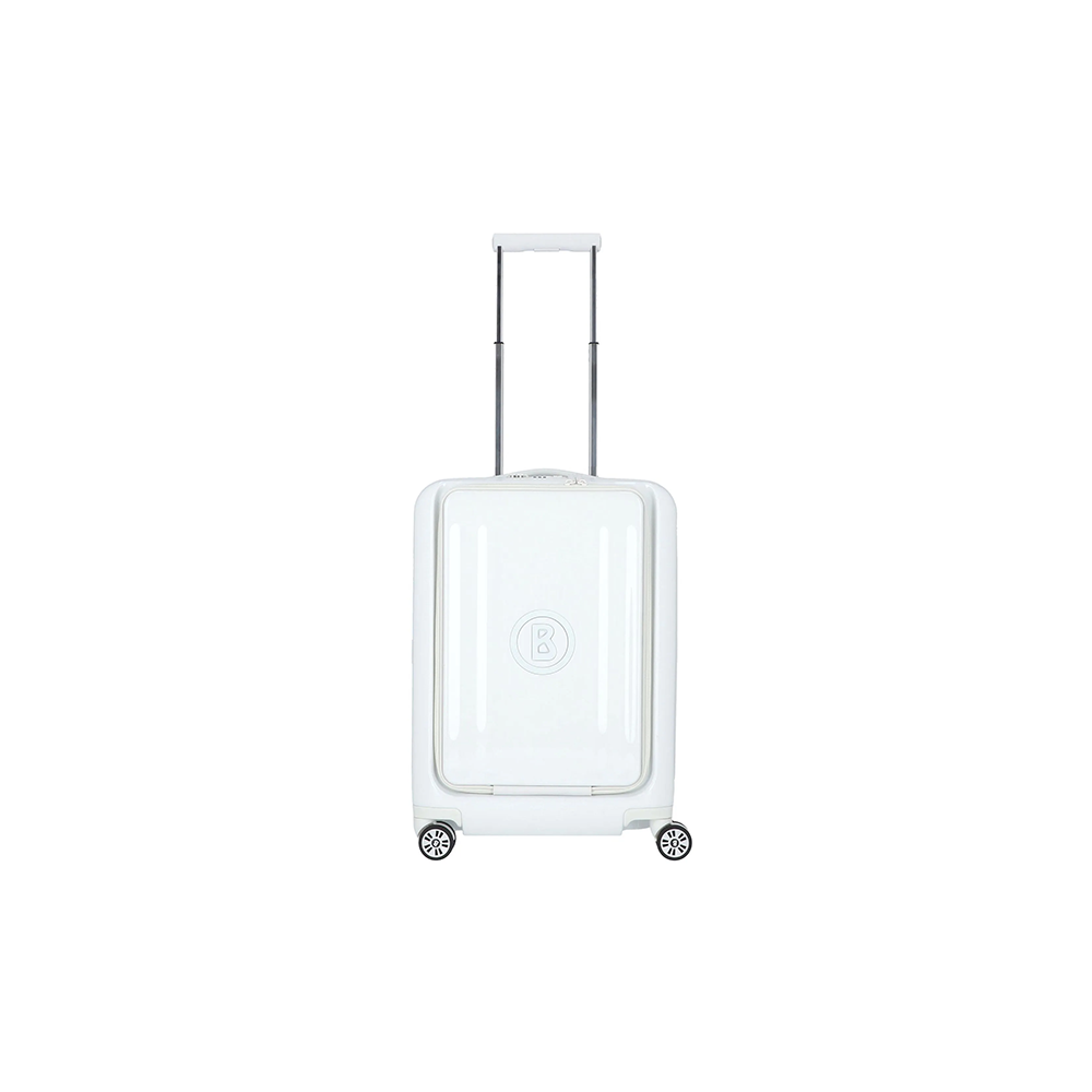 BOGNER Piz Kabinentrolley 55 cm in Weiß, leichter Carbon-Hartschalenkoffer mit 4 Rollen, TSA-Schloss und Laptopfach