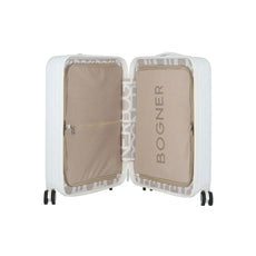 BOGNER Piz Kabinentrolley 55 cm in Weiß, leichter Carbon-Hartschalenkoffer mit 4 Rollen, TSA-Schloss und Laptopfach