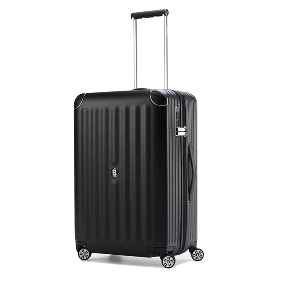 BOGNER Piz Deluxe Hartschalenkoffer Medium 65 cm in Schwarz, eleganter Trolley mit TSA-Lock und 360-Grad-Rollensystem