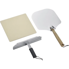 Das CASO 2249 PizzaChef 400° Pizza-Ofen-Set enthält einen Pizzastein für knusprige Pizza, einen Metall-Pizzaschieber mit Holzgriff und einen Metall-Pizzaschneider - ideal für die Verwendung in Ihrem CASO Pizza-Ofen oder mit Ober-/Unterhitze.