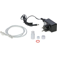 Netzadapter, Ethernetkabel, Stecker und roter O-Ring - ideales Zubehör für die Einrichtung Ihres EHEIM professionel 4+ Außenfilters 250 von EHEIM in Süßwasseraquarien mit Xtender-Notfallregelkompatibilität.