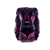 Das ergobag Cubo LUMI Edition Schulranzen-Set "AmBärzonas" (5-teilig) von ergobag besticht durch sein dunkellila ergonomisches Design mit bunten Mustern, gepolsterten Trägern und Rückenstütze - ideal als mitwachsender Schulranzen für die Grundschule.