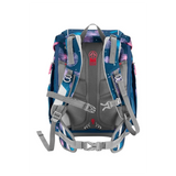 Das Step by Step 2IN1 PLUS Ranzen-Set "Meerjungfrau Delia", ein 6-teiliges ergonomisches Schulset mit gepolsterten Trägern, Schnallen und einem stylischen rosa und lila Feuerwerk-Design - perfekt für die Schule.