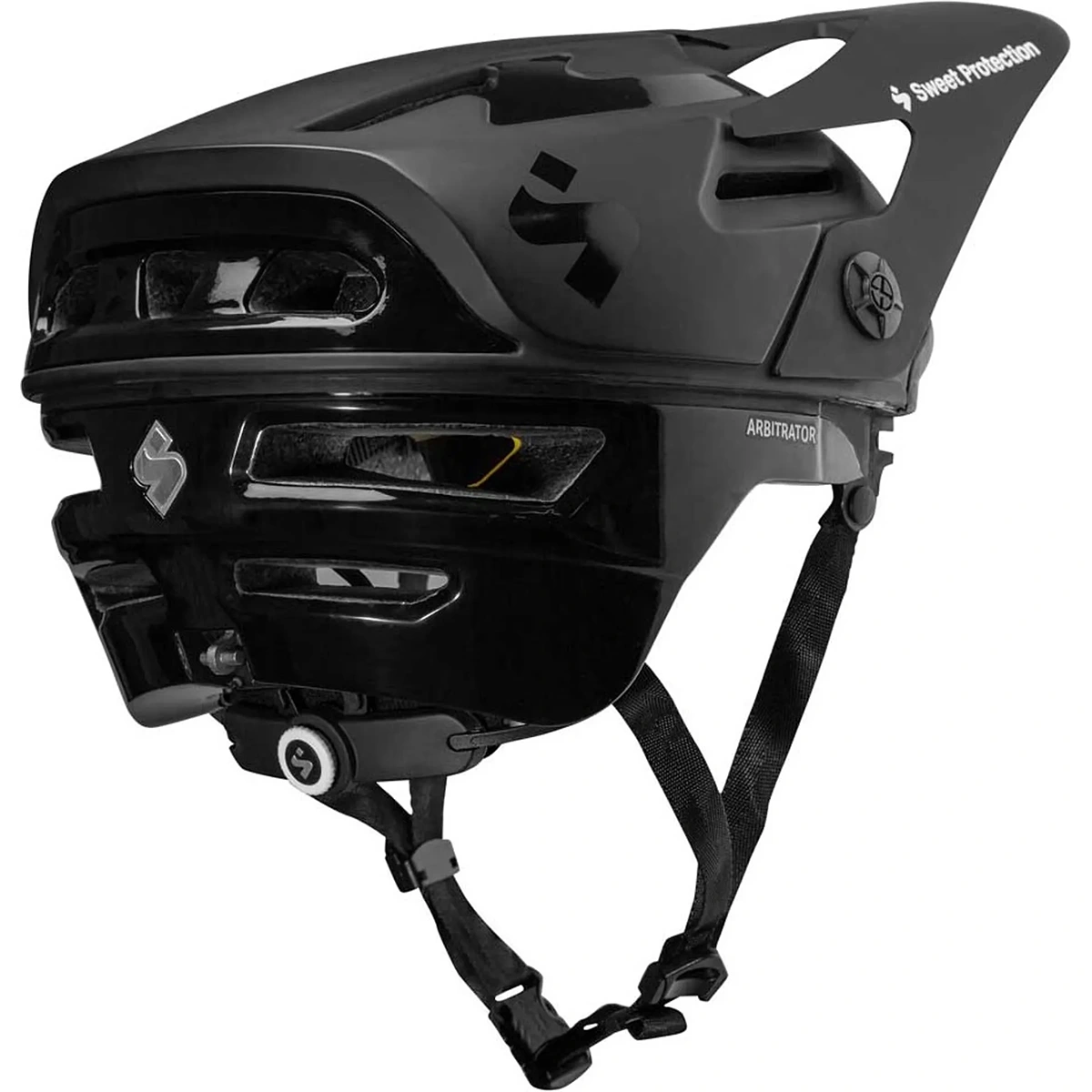 Der Sweet Protection Arbitrator MIPS Fullface Enduro Helm - S/M verfügt über fortschrittliches MIPS, einen Kinnschutz und verstellbare Riemen - ideal für Endurofahrten.