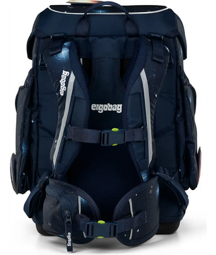 Das ergobag Cubo Set (2025) KoBärnikus von ergobag verfügt über gepolsterte Gurte, Brust- und Taillenschnallen und reflektierende Akzente für Komfort und Sicherheit.
