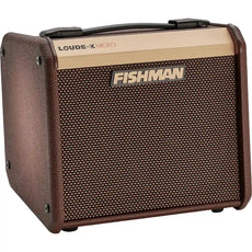 Fishman Loudbox Akustikverstärker von Fishman mit beigem Bedienfeld und strukturiertem Lautsprechergitter - perfekt für Akustikgitarristen, die klaren, natürlichen Sound wünschen.