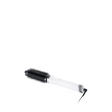 Die ghd duet blowdry Haartrocknerbürste in Weiß von ghd, mit schwarzen Borsten und Netzkabel, ist auf einem schlichten weißen Hintergrund abgebildet.