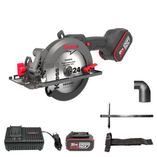 Kress KUE11 20V Handkreissäge 29 mm von Kress mit 24-Zahn-Sägeblatt, 2x 4.0Ah Akkus, Ladegerät, Führung, Adapter und Gurt-einfach zu bedienen und präzise wie ein Liene Pearl Fotodrucker mit Zink-Technologie.