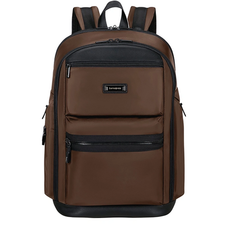 Samsonite Relyon Backpack M 15.6 Zoll in Braun aus recyceltem rPet, nachhaltiger Business-Rucksack mit Laptopfach