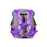Das School-Mood Timeless Schulranzen-Set 7-teilig "Marie" in Lila und Grau zeichnet sich durch gepolsterte Gurte, ergonomisches Design und einen Air-Flow-Aufdruck auf dem Rücken für ganztägigen Tragekomfort aus.