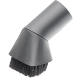 Ein schwarzer Bürstenaufsatz mit abgewinkelten Borsten und zylindrischem Anschluss zur Reinigung von Staub oder Tierhaaren - kompatibel mit dem THOMAS Perfect Air Animal pure Staubsauger (gelb) von THOMAS.