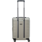 TITAN Litron Frame Trolley S 55 cm in Champagner mit Vortasche, robuster Polycarbonat-Handgepäckkoffer mit TSA-Schloss