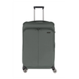 Der Travelite Priima 4-Rollen Trolley L (79 cm, Oliv) von Travelite ist ein großer, aufrecht stehender grüner Koffer mit vier Spinner-Rollen, einer Vordertasche mit Reißverschluss, einem Griff an der Oberseite und einem Teleskopgriff - perfekt für Ihre nächste Reise.
