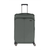 Der Travelite Priima 4-Rollen Trolley L (79 cm, Oliv) von Travelite ist ein großer, aufrecht stehender grüner Koffer mit vier Spinner-Rollen, einer Vordertasche mit Reißverschluss, einem Griff an der Oberseite und einem Teleskopgriff - perfekt für Ihre nächste Reise.